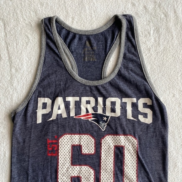 NFL Junior’s Girls New England Patriots Racker Back Tank Top Size Small GUC - Picture 3 of 10